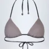 Soutien-gorge de bikini à empiècements Caleta en chrome argenté Soutien-gorge de bikini à empiècements Caleta en chrome argenté