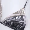 Soutien-gorge de bikini à empiècements Caleta en chrome argenté Soutien-gorge de bikini à empiècements Caleta en chrome argenté
