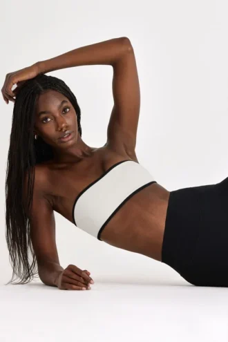 Soutien-gorge de sport bandeau Soft Active en ivoire