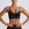 Soutien-gorge de sport à col en V Define Luxe en noir Soutien-gorge de sport à col en V Define Luxe en noir