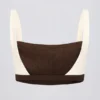 Soutien-gorge de sport contrasté en marl pecan Soutien-gorge de sport contrasté en marl pecan
