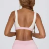 Soutien-gorge de sport contrasté en marl rose pâle Soutien-gorge de sport contrasté en marl rose pâle