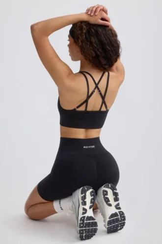 Soutien-gorge de sport Define Luxe à bretelles, noir