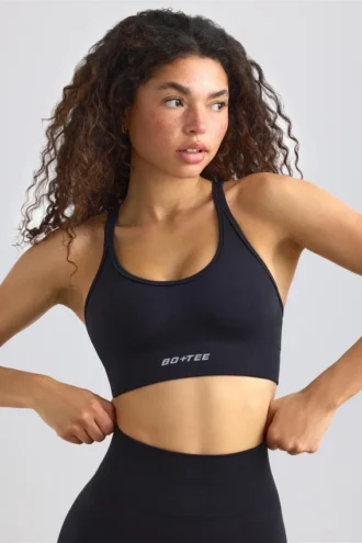 Soutien-gorge de sport Define Luxe à bretelles, noir