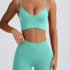 Soutien-gorge de sport Define Luxe à col en V, couleur menthe Soutien-gorge de sport Define Luxe à col en V, couleur menthe