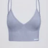 Soutien-gorge de sport Define Luxe à col en V, gris bleu Soutien-gorge de sport Define Luxe à col en V, gris bleu