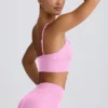Soutien-gorge de sport Define Luxe à col en V, rose bubblegum Soutien-gorge de sport Define Luxe à col en V, rose bubblegum
