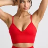 Soutien-gorge de sport Define Luxe à col en V, rouge Soutien-gorge de sport Define Luxe à col en V, rouge