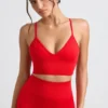 Soutien-gorge de sport Define Luxe à col en V, rouge Soutien-gorge de sport Define Luxe à col en V, rouge