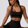 Soutien-gorge de sport Define Luxe à découpes, noir