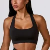 Soutien-gorge de sport Define Luxe à découpes, noir