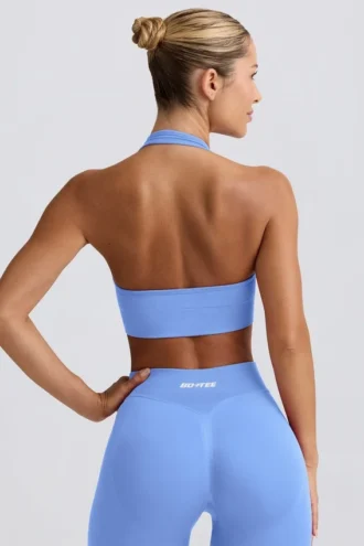 Soutien-gorge de sport Define Luxe à dos nu, bleu clair