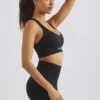 Soutien-gorge de sport Define Luxe à encolure plongeante, noir Soutien-gorge de sport Define Luxe à encolure plongeante, noir