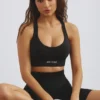 Soutien-gorge de sport Define Luxe à encolure plongeante, noir Soutien-gorge de sport Define Luxe à encolure plongeante, noir