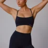 Soutien-gorge de sport à dos croisé en noir Soutien-gorge de sport à dos croisé en noir
