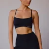 Soutien-gorge de sport à dos croisé en noir Soutien-gorge de sport à dos croisé en noir