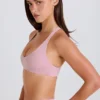 Soutien-gorge de sport à dos croisé et encolure en V, couleur mauve Soutien-gorge de sport à dos croisé et encolure en V, couleur mauve