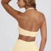 Soutien-gorge de sport en jersey brossé à encolure en V, couleur Lemon Marl Soutien-gorge de sport en jersey brossé à encolure en V, couleur Lemon Marl