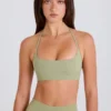 Soutien-gorge de sport à encolure dégagée et dos nu, couleur Matcha Soutien-gorge de sport à encolure dégagée et dos nu, couleur Matcha