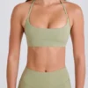 Soutien-gorge de sport à encolure dégagée et dos nu, couleur Matcha Soutien-gorge de sport à encolure dégagée et dos nu, couleur Matcha