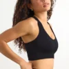 Soutien-gorge de sport FlexiRib à dos nageur en noir Soutien-gorge de sport FlexiRib à dos nageur en noir