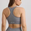 Soutien-gorge de sport à larges bretelles FlexiRib, gris chiné Soutien-gorge de sport à larges bretelles FlexiRib, gris chiné