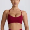 Soutien-gorge de sport sans coutures à dos croisé Super Sculpt, couleur bordeaux Soutien-gorge de sport sans coutures à dos croisé Super Sculpt, couleur bordeaux