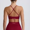 Soutien-gorge de sport sans coutures à dos croisé Super Sculpt, couleur bordeaux Soutien-gorge de sport sans coutures à dos croisé Super Sculpt, couleur bordeaux
