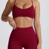 Soutien-gorge de sport sans coutures à dos croisé Super Sculpt, couleur bordeaux Soutien-gorge de sport sans coutures à dos croisé Super Sculpt, couleur bordeaux