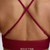 Soutien-gorge de sport sans coutures à dos croisé Super Sculpt, couleur bordeaux Soutien-gorge de sport sans coutures à dos croisé Super Sculpt, couleur bordeaux