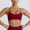 Soutien-gorge de sport sans coutures à dos croisé Super Sculpt, couleur bordeaux Soutien-gorge de sport sans coutures à dos croisé Super Sculpt, couleur bordeaux