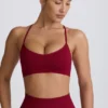Soutien-gorge de sport sans coutures à dos croisé Super Sculpt, couleur bordeaux Soutien-gorge de sport sans coutures à dos croisé Super Sculpt, couleur bordeaux