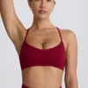 Soutien-gorge de sport sans coutures à dos croisé Super Sculpt, couleur bordeaux Soutien-gorge de sport sans coutures à dos croisé Super Sculpt, couleur bordeaux