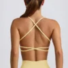 Soutien-gorge de sport sans coutures et dos nu Super Sculpt, couleur jaune beurre Soutien-gorge de sport sans coutures et dos nu Super Sculpt, couleur jaune beurre