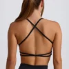 Soutien-gorge de sport sans coutures et dos nu Super Sculpt en noir Soutien-gorge de sport sans coutures et dos nu Super Sculpt en noir