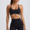 Soutien-gorge de sport sans coutures et dos nu Super Sculpt en noir Soutien-gorge de sport sans coutures et dos nu Super Sculpt en noir