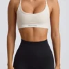 Soutien-gorge de sport sans coutures et sans dos Super Sculpt en blanc Soutien-gorge de sport sans coutures et sans dos Super Sculpt en blanc