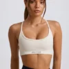 Soutien-gorge de sport sans coutures et sans dos Super Sculpt en blanc Soutien-gorge de sport sans coutures et sans dos Super Sculpt en blanc