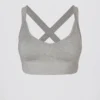 Soutien-gorge de sport sans coutures Super Sculpt à bretelles croisées dans le dos, couleur gris chiné Soutien-gorge de sport sans coutures Super Sculpt à bretelles croisées dans le dos, couleur gris chiné