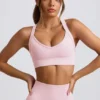 Soutien-gorge de sport sans coutures Super Sculpt à bretelles croisées dans le dos, couleur rose poudré Soutien-gorge de sport sans coutures Super Sculpt à bretelles croisées dans le dos, couleur rose poudré