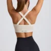 Soutien-gorge de sport sans coutures Super Sculpt à dos croisé, blanc Soutien-gorge de sport sans coutures Super Sculpt à dos croisé, blanc