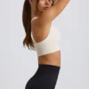 Soutien-gorge de sport sans coutures Super Sculpt à dos croisé, blanc Soutien-gorge de sport sans coutures Super Sculpt à dos croisé, blanc