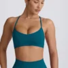 Soutien-gorge de sport sans coutures Super Sculpt à dos croisé, couleur bleu sarcelle Soutien-gorge de sport sans coutures Super Sculpt à dos croisé, couleur bleu sarcelle