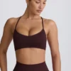 Soutien-gorge de sport sans coutures Super Sculpt à dos croisé, couleur chocolat Soutien-gorge de sport sans coutures Super Sculpt à dos croisé, couleur chocolat