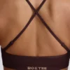 Soutien-gorge de sport sans coutures Super Sculpt à dos croisé, couleur chocolat Soutien-gorge de sport sans coutures Super Sculpt à dos croisé, couleur chocolat