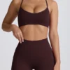 Soutien-gorge de sport sans coutures Super Sculpt à dos croisé, couleur chocolat Soutien-gorge de sport sans coutures Super Sculpt à dos croisé, couleur chocolat