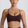 Soutien-gorge de sport sans coutures Super Sculpt à dos croisé, couleur chocolat Soutien-gorge de sport sans coutures Super Sculpt à dos croisé, couleur chocolat