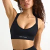 Soutien-gorge de sport sans coutures Super Sculpt à dos croisé, noir Soutien-gorge de sport sans coutures Super Sculpt à dos croisé, noir