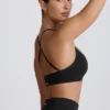 Soutien-gorge de sport sans coutures Super Sculpt à dos croisé, noir Soutien-gorge de sport sans coutures Super Sculpt à dos croisé, noir