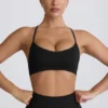 Soutien-gorge de sport sans coutures Super Sculpt à dos croisé, noir Soutien-gorge de sport sans coutures Super Sculpt à dos croisé, noir
